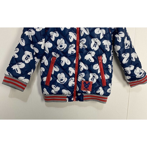Mickey Mouse Disney Kids NWT Full Zip Puffer Hooded Jacket Size 4. - Picture 3 of 14